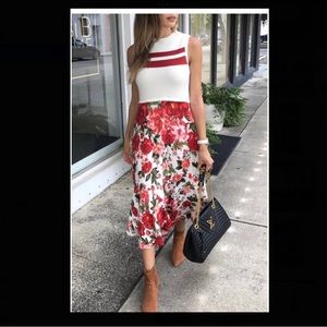 Anthro Farm Rio Endless Summer Floral Sleeveless Maxi Midi Dress Red Size XL
